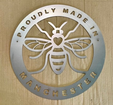 Laser Cut Wall Art - 40cm - Manchester Bee - 6 Designs To Choose From